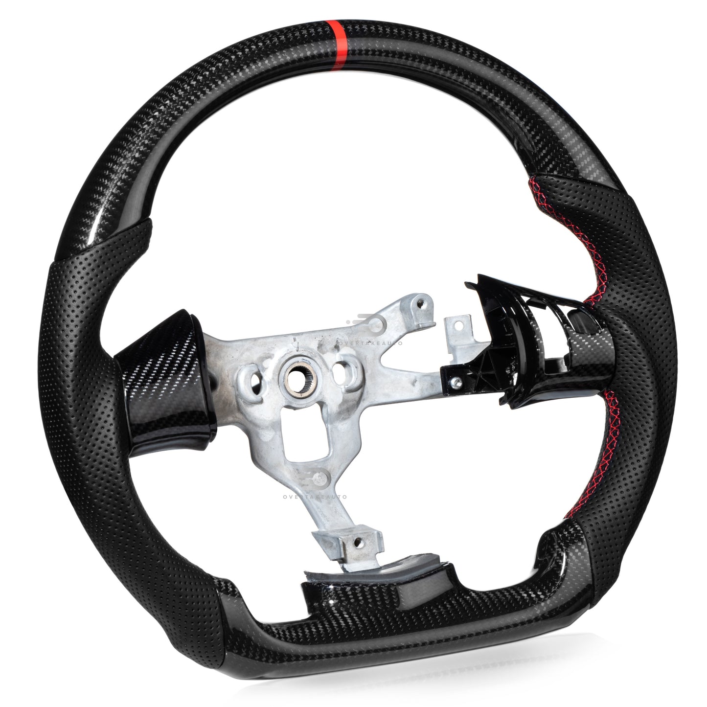 Genuine Carbon Fiber Steering Wheel With Button Trim For C6 Corvette 2006-2011