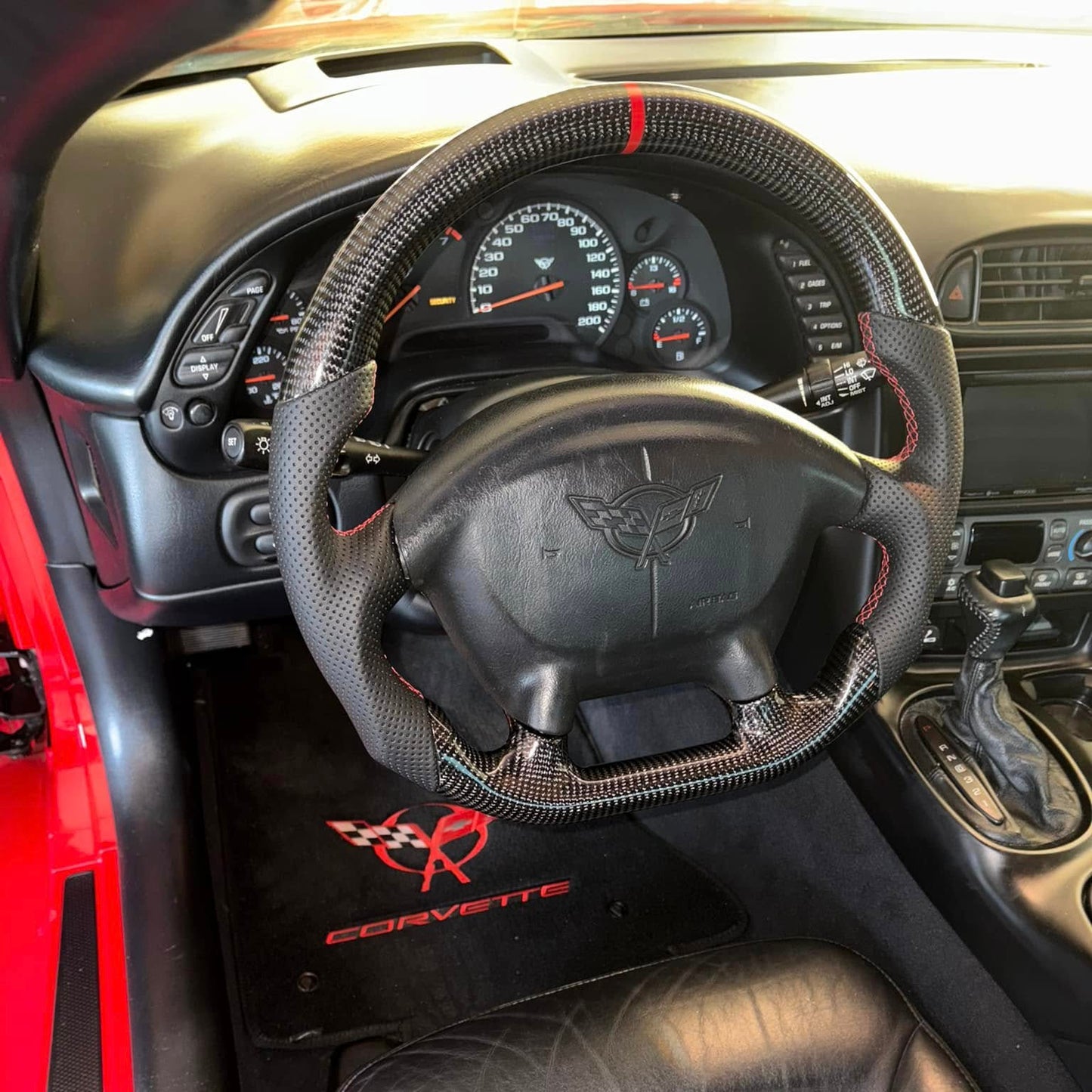 Genuine Carbon Fiber Steering Wheel For C5 Corvette 1997-2004