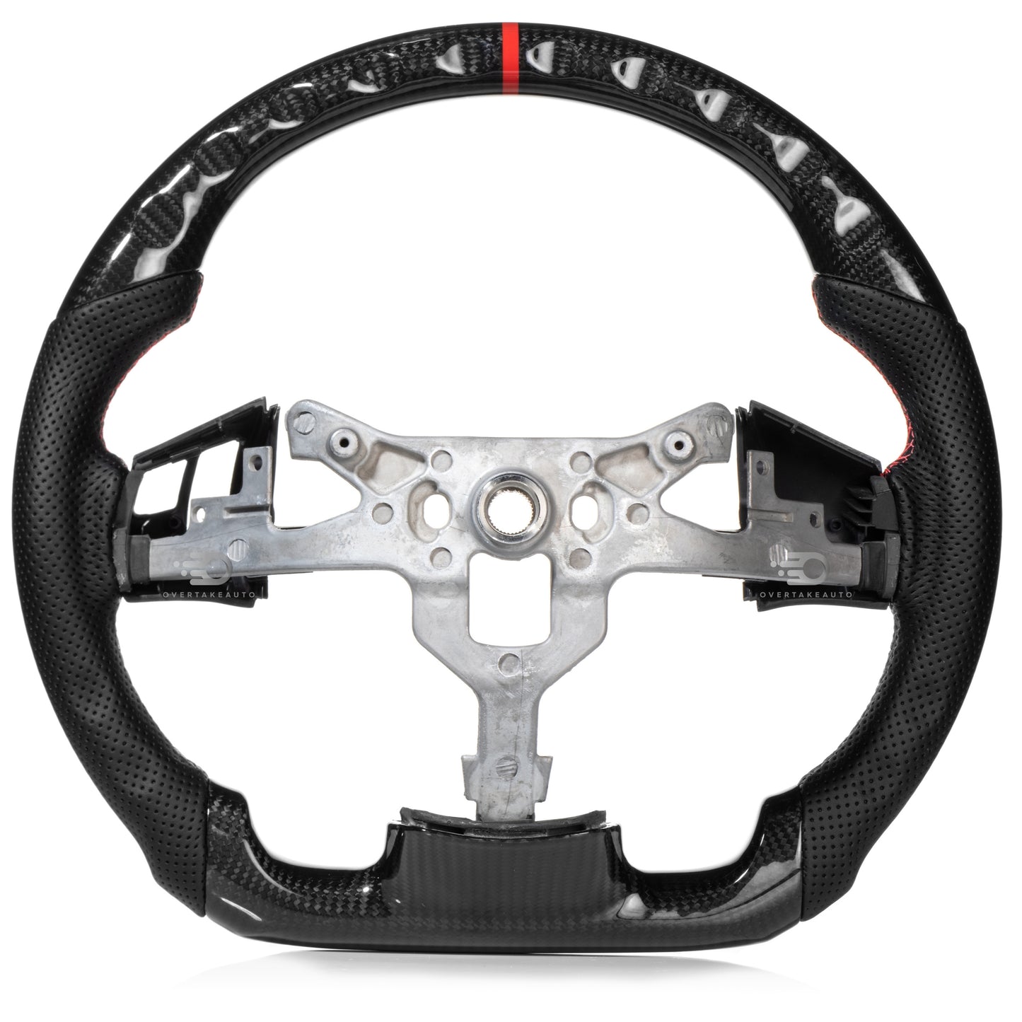 Genuine Carbon Fiber Steering Wheel With Button Trim For C6 Corvette 2006-2011