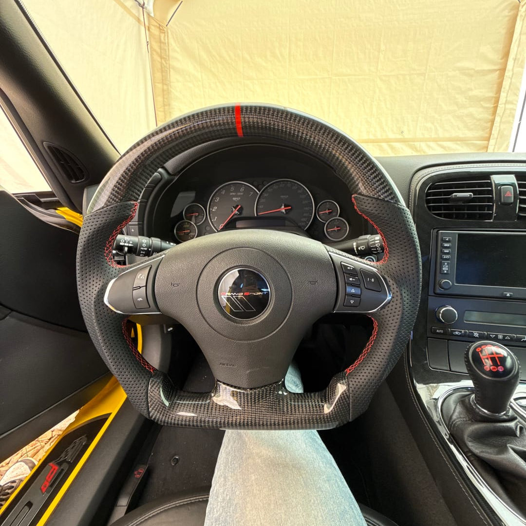 Genuine Carbon Fiber Steering Wheel For C6 Corvette 2012-2013