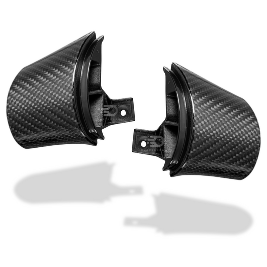 Real Carbon Fiber Steering Wheel Button Trim Cover Frame Bezels interior Replacement part For Chevy Corvette C6 2006-2011