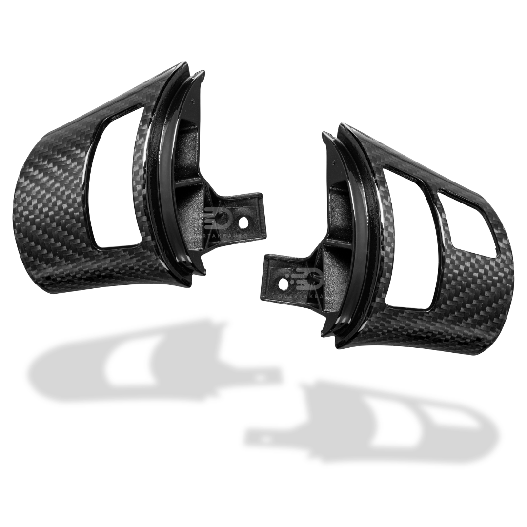 Real Carbon Fiber Steering Wheel Button Trim Cover Frame Bezels interior Replacement part For Chevy Corvette C6 2006-2011