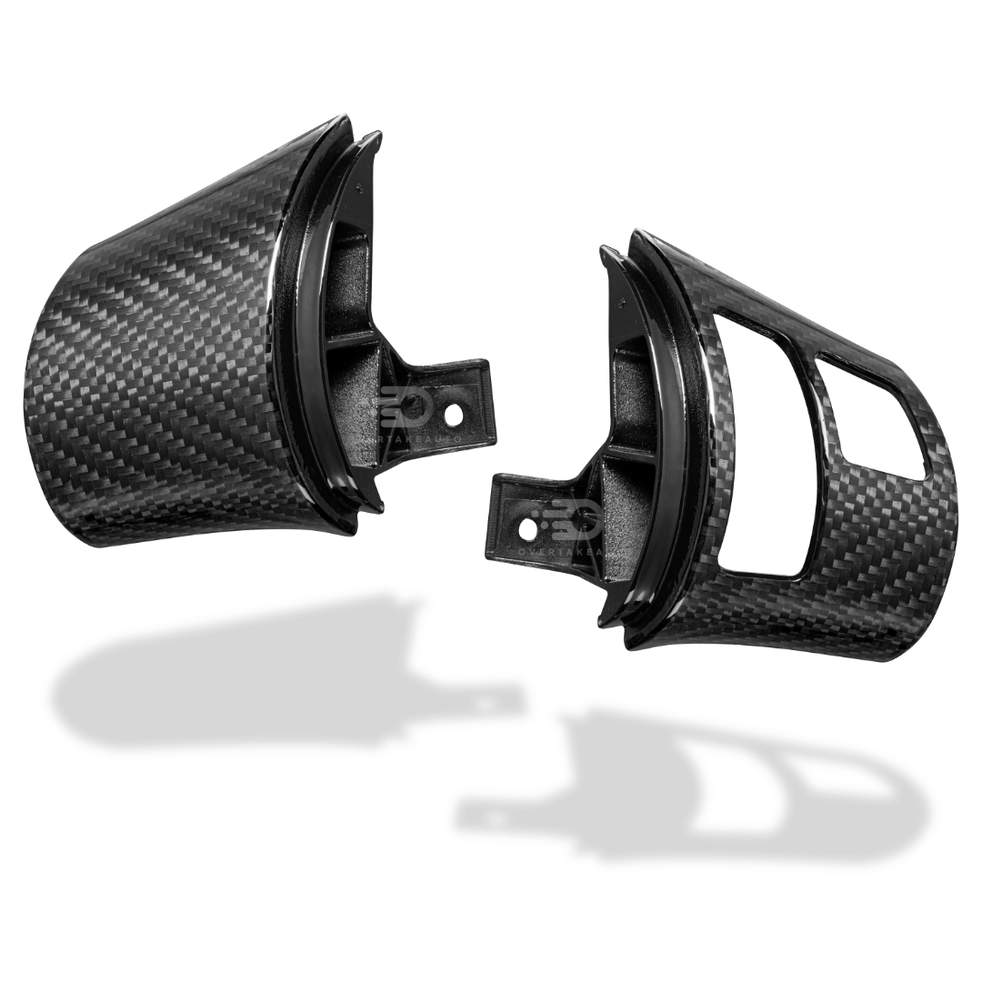 Real Carbon Fiber Steering Wheel Button Trim Cover Frame Bezels interior Replacement part For Chevy Corvette C6 2006-2011