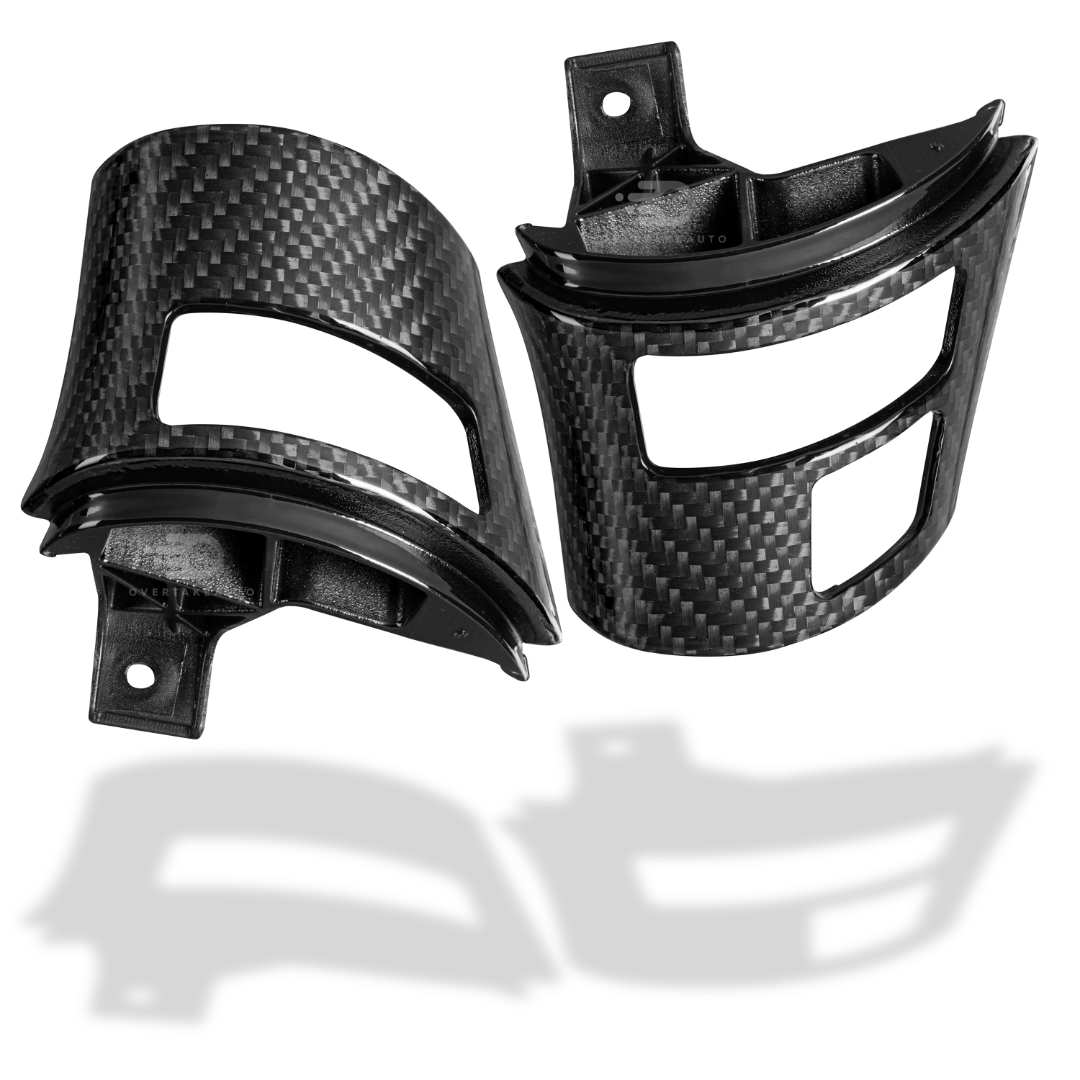 Real Carbon Fiber Steering Wheel Button Trim Cover Frame Bezels interior Replacement part For Chevy Corvette C6 2006-2011