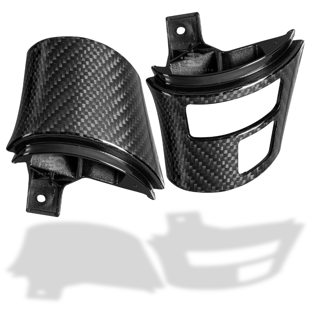 Real Carbon Fiber Steering Wheel Button Trim Cover Frame Bezels interior Replacement part For Chevy Corvette C6 2006-2011