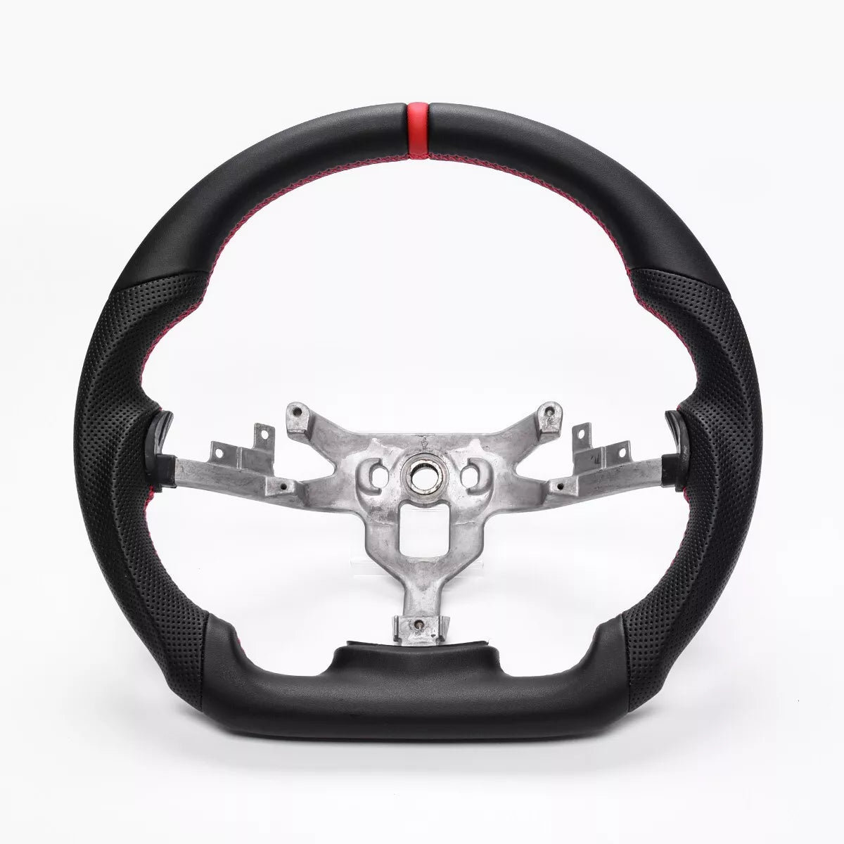Smooth and Perforated Leather Steering Wheel With Carbon Fiber Button Trim For C6 Corvette 2006-2011