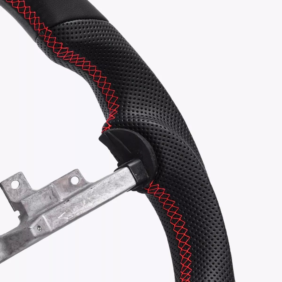 Smooth and Perforated Leather Steering Wheel With Carbon Fiber Button Trim For C6 Corvette 2006-2011