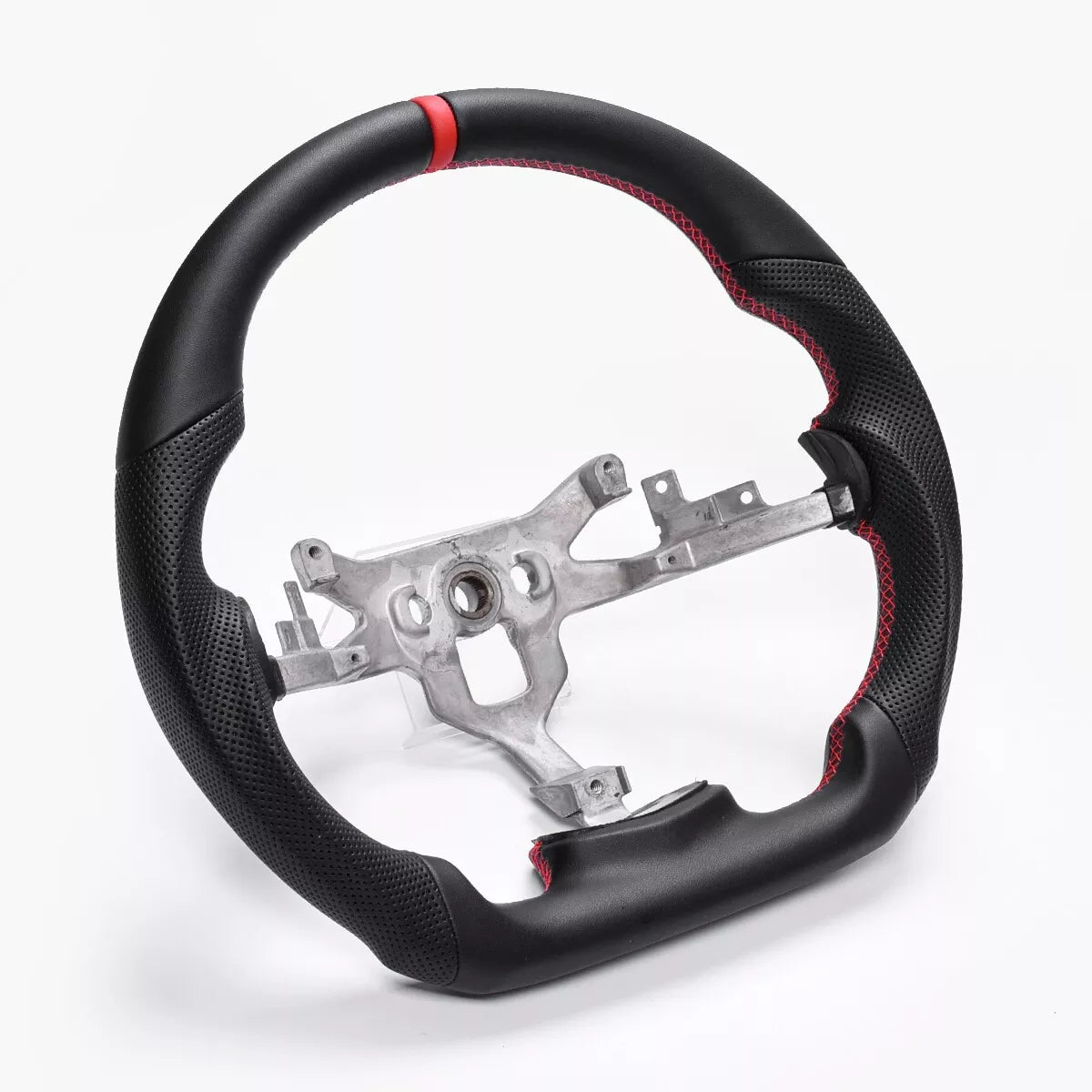Smooth and Perforated Leather Steering Wheel With Carbon Fiber Button Trim For C6 Corvette 2006-2011