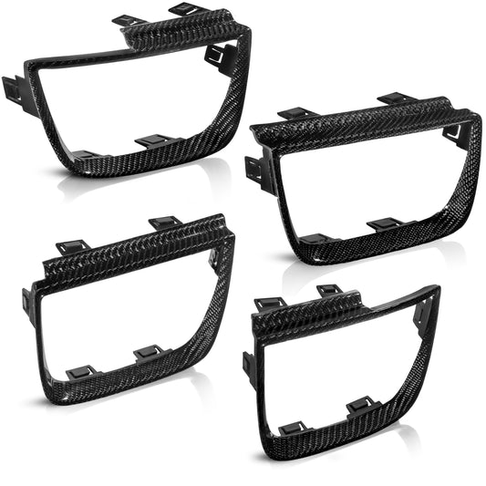 Carbon Fiber Tail Light Bezel Cover Replacement For Chevrolet Camaro 2010-2013 5th generation