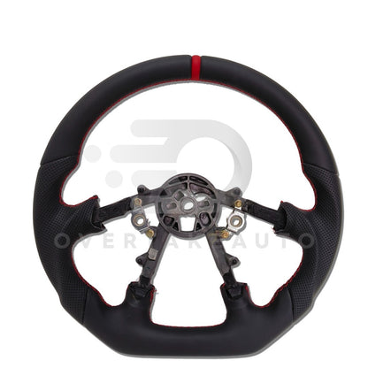 IN STOCK Leather STEERING WHEEL 1997-2004 C5 CORVETTE Round Top + Flat Bottom + Smooth Leather + Red Stitching