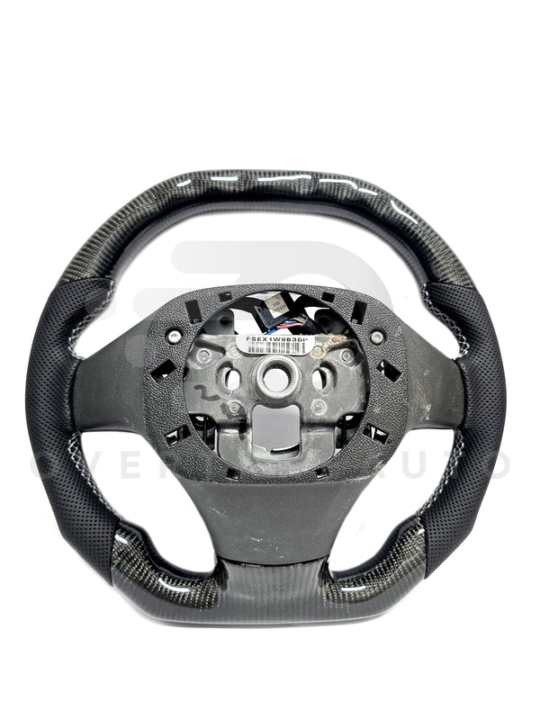 IN STOCK Carbon Fiber Steering Wheel Flat Top, Carbon Thumb Grips, C6 Corvette 2006-2013