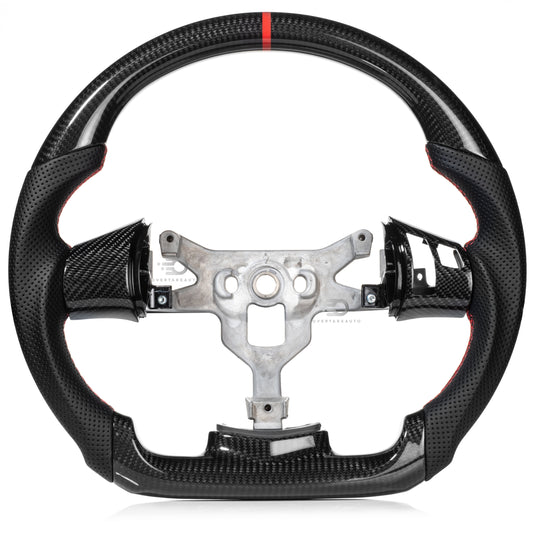 Genuine Carbon Fiber Steering Wheel With Button Trim For C6 Corvette 2006-2011