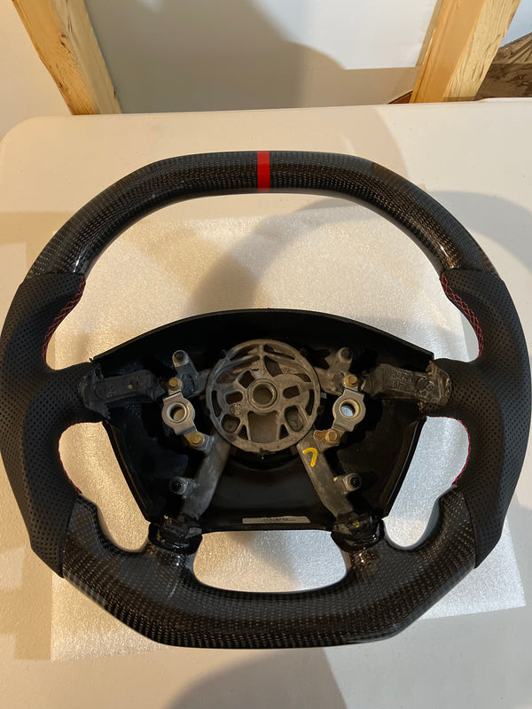 1997-2004 C5 corvette carbon fiber steering wheel (has damage)