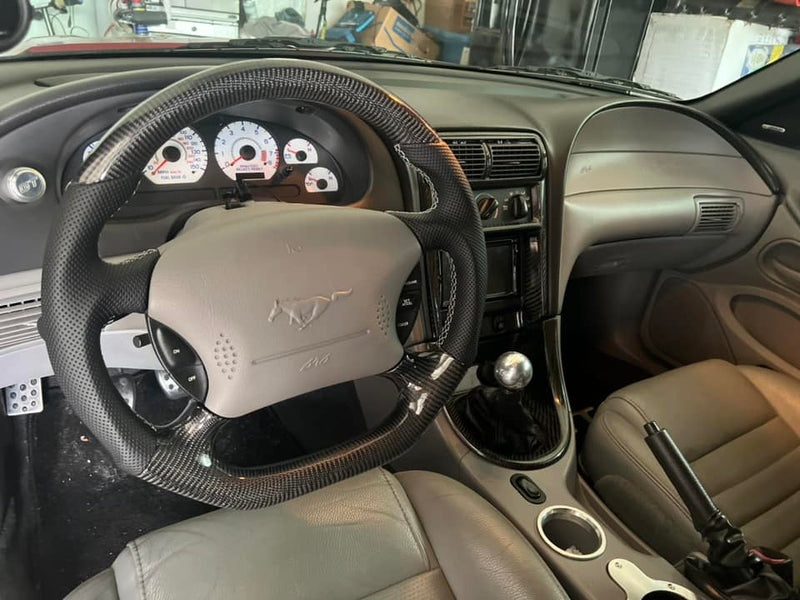 1994-2004 Ford Mustang custom carbon fiber steering wheel