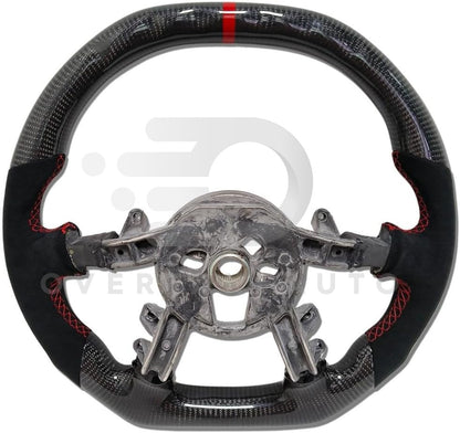 Carbon Fiber Steering Wheel 1997-2004 C5 Corvette Flat Top + Alcantara + Carbon Thumb Grips