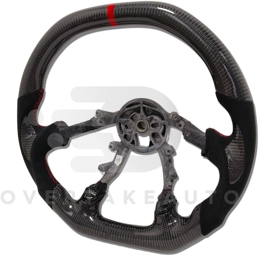 IN STOCK CARBON FIBER STEERING WHEEL 1997-2004 C5 CORVETTE Flat Top + Alcantara + Carbon Thumb Grips