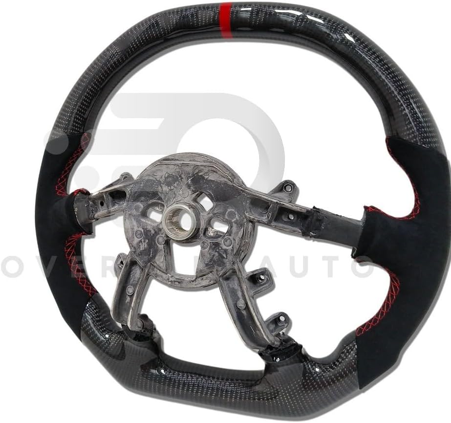 IN STOCK CARBON FIBER STEERING WHEEL 1997-2004 C5 CORVETTE Flat Top + Alcantara + Carbon Thumb Grips