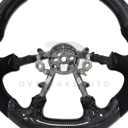 IN STOCK CARBON FIBER STEERING WHEEL, FLAT TOP, ALCANTARA 1997-2004 C5 CORVETTE