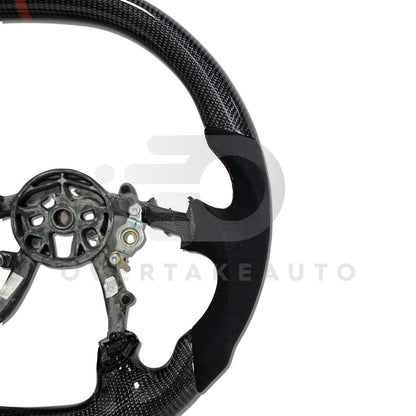 IN STOCK CARBON FIBER STEERING WHEEL, FLAT TOP, ALCANTARA 1997-2004 C5 CORVETTE