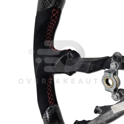 IN STOCK CARBON FIBER STEERING WHEEL, FLAT TOP, ALCANTARA 1997-2004 C5 CORVETTE