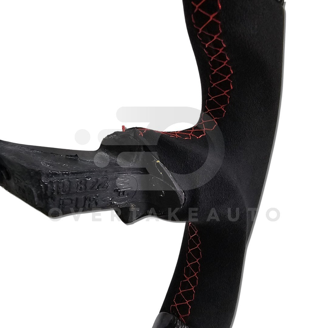 IN STOCK CARBON FIBER STEERING WHEEL, FLAT TOP, ALCANTARA 1997-2004 C5 CORVETTE