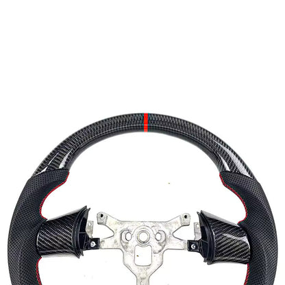 Genuine Carbon Fiber Steering Wheel With Button Trim For C6 Corvette 2006-2011