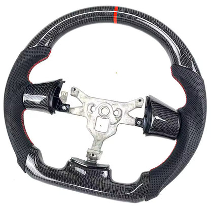 Genuine Carbon Fiber Steering Wheel With Button Trim For C6 Corvette 2006-2011