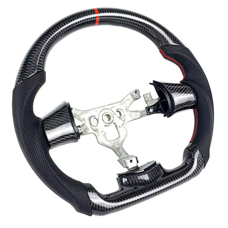 Genuine Carbon Fiber Steering Wheel With Button Trim For C6 Corvette 2006-2011