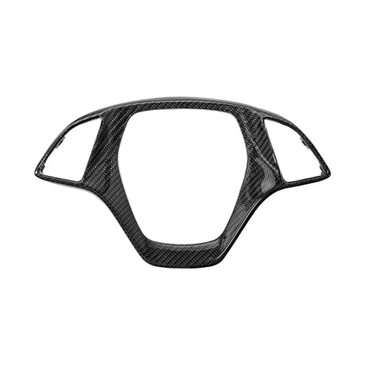 Real Carbon Fiber Steering Wheel Button Trim Cover Frame Bezels interior Replacement part For Chevy Corvette C7 2014-2019