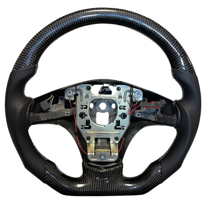 IN STOCK Carbon Fiber Steering Wheel with smooth leather and silver stitching for C6 Corvette 2005-2013