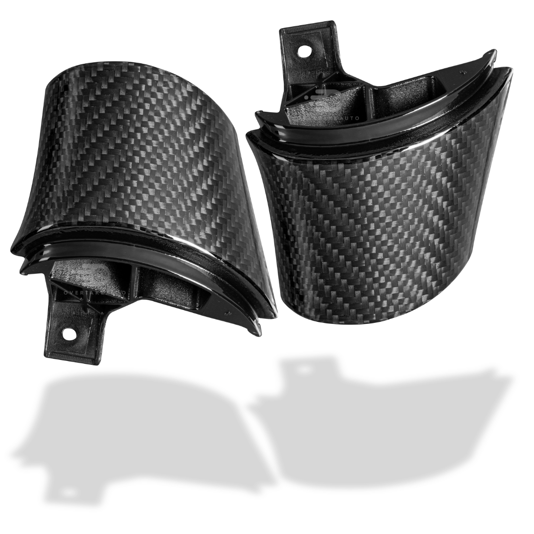 [Customizable] Real Carbon Fiber Steering Wheel Button Trim Cover Frame Bezels interior Replacement part For Chevy Corvette C6 2006-2011