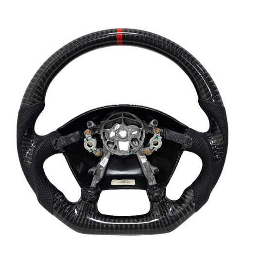 IN STOCK CARBON FIBER STEERING WHEEL 1997-2004 C5 CORVETTE CARBON THUMB GRIPS BLUE STITCHING