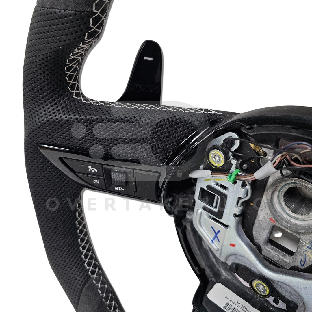 In stock 2010-2015 5th generation chevy camaro alcantara leather steering wheel