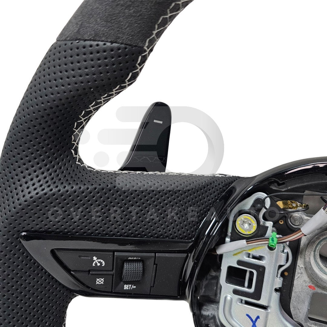 In stock 2010-2015 5th generation chevy camaro alcantara leather steering wheel