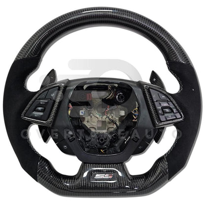 Custom 2016-2024 6th Generation Chevy Camaro Carbon Fiber LED Steering Wheel