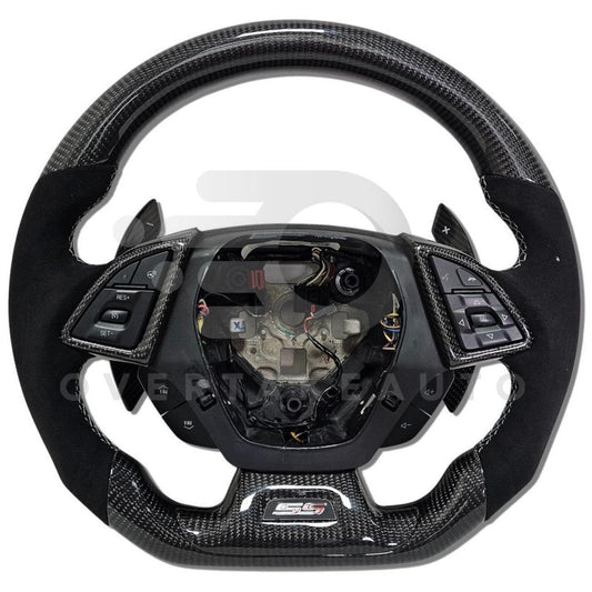 [Customizable] 2016-2024 6th Generation Chevy Camaro Carbon Fiber LED Steering Wheel