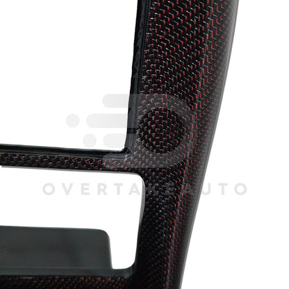 [Customizable] Genuine Carbon Fiber Dash For Chevrolet Corvette C5 Fits Double Din Radio