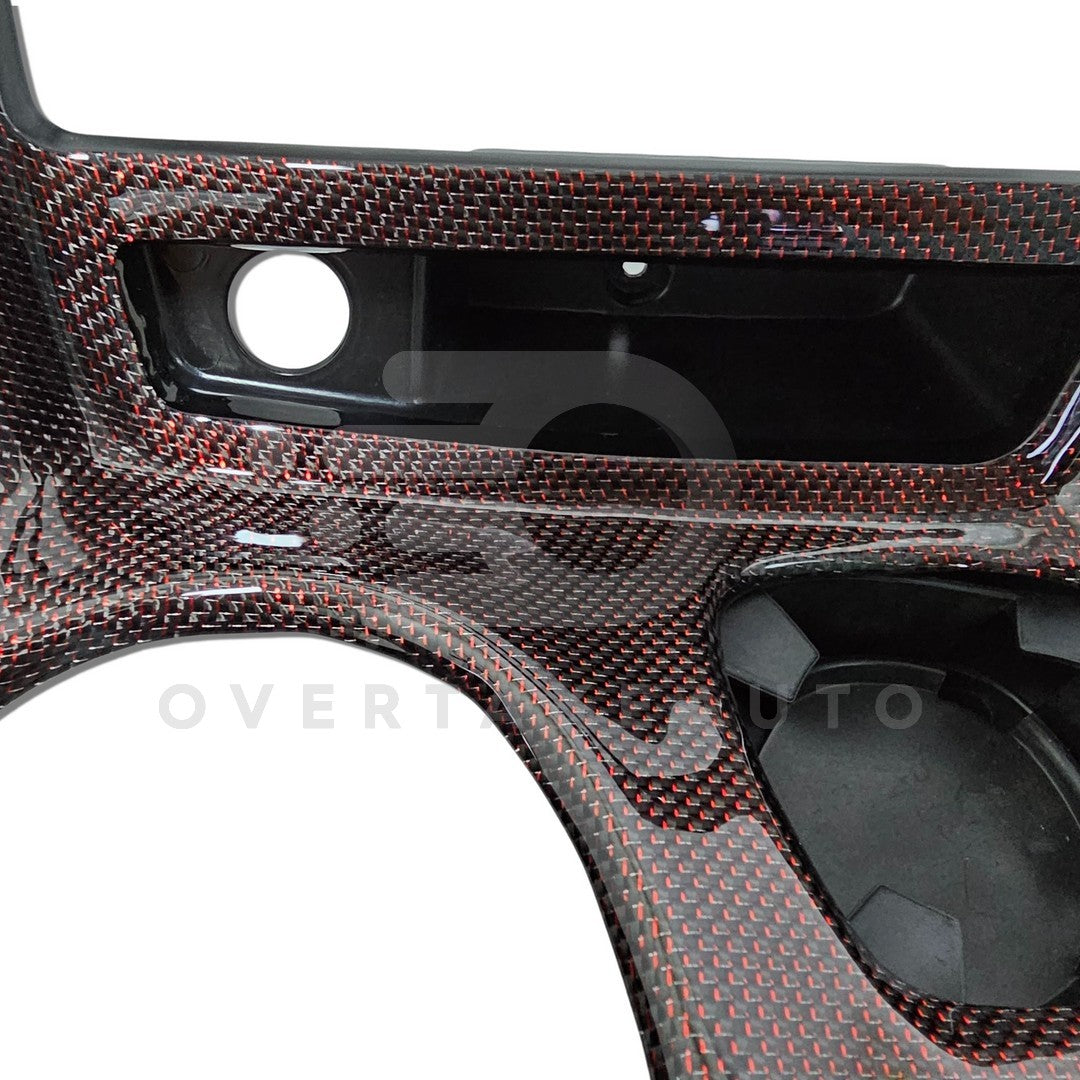 [Customizable] Genuine Carbon Fiber Dash For Chevrolet Corvette C5 Fits Double Din Radio