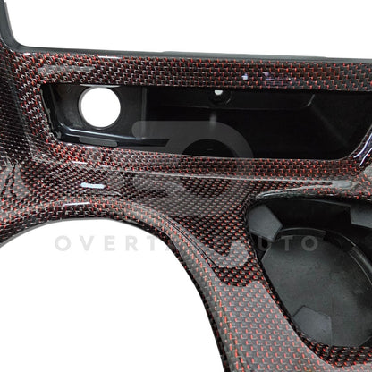 [Customizable] Genuine Carbon Fiber Dash For Chevrolet Corvette C5 Fits Double Din Radio