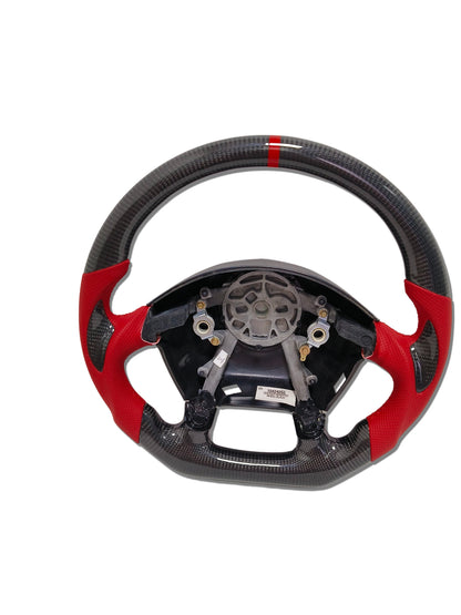 IN STOCK CARBON FIBER STEERING WHEEL 1997-2004 C5 CORVETTE CARBON THUMB GRIPS RED SIDE GRIPS RED STRIPE