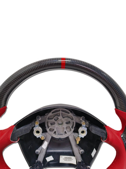 IN STOCK CARBON FIBER STEERING WHEEL 1997-2004 C5 CORVETTE CARBON THUMB GRIPS RED SIDE GRIPS RED STRIPE