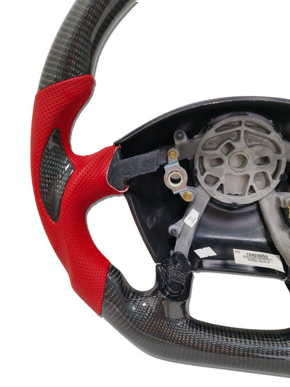 IN STOCK CARBON FIBER STEERING WHEEL 1997-2004 C5 CORVETTE CARBON THUMB GRIPS RED SIDE GRIPS RED STRIPE