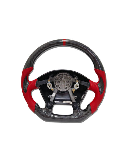 IN STOCK CARBON FIBER STEERING WHEEL 1997-2004 C5 CORVETTE CARBON THUMB GRIPS RED SIDE GRIPS RED STRIPE